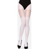 Merry Style Dames Panty - 60 DEN-Overknee-Look – Polyamide – Wit – S - MS-GB-260