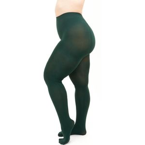 Giulia - Positive Micro 3D 70den Panty (enkel in grote maten) - Donker Groen - XXL