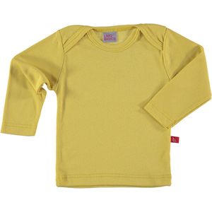 Baby shirt lange mouw biologisch ribkatoen Geel 62-68