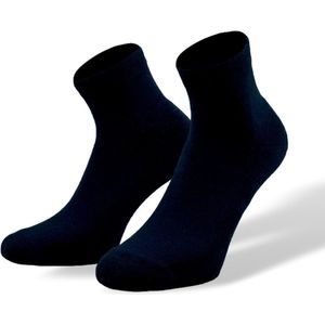 Halfhoge sokken - Quarter - Badstof - Naadloos - Gold Label - Zwart - Maat 43-46