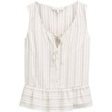 Tom Tailor Denim - Blousetop - Effen - Regular Fit - Vetersluiting