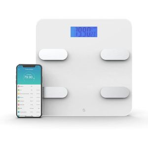 Digitale Personenweegschaal met Slimme Technologie | 18 Metingen en Nauwkeurige BMI Analyse | Bluetooth en Wifi Geschikt | Voor Maximaal 8 Gebruikers