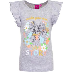 Disney Princess T-shirt - grijs - maat 98 (3 jaar)