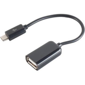 USB-OTG Micro-USB-St. B - USB-Buchse A - 0,10m