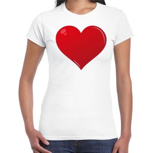 Hart t-shirt wit voor dames - hart voor de zorg - cadeau shirts XS