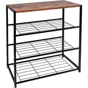 Happyment - Luxe Schoenenrek - Zwart - 9 Paar - Schoenenbank Vintage