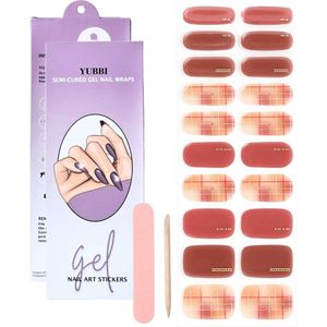 YUBBI Gellak Stickers - Gel Nail Wraps - Gelnagel Manicure - UV Nagelstickers - The Rose Lining