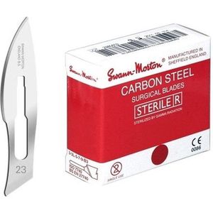 Swann Morton mesjes steriel 23 Swann Morton - RVS - Past op houder nummer 4 - Nummer 23