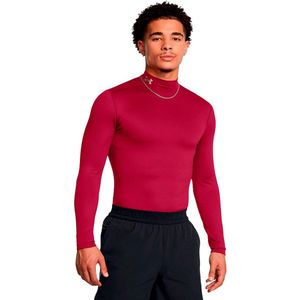 Under Armour - ColdGear Elite - Thermoshirt - Bordeauxrood - Zilver