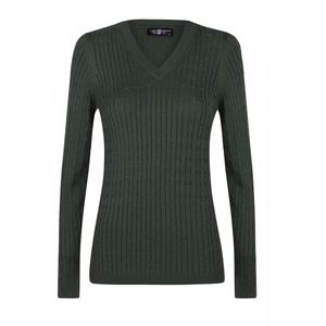 Jimmy Sanders V-Hals Trui Dames Khaki - L