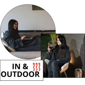 JEMIDI Knuffel Microfiber Deken met Hoezen Deken Sofa Deken 200cm x 150cm TV Deken Deken met Armen Design Woon Deken Dekens Zwart