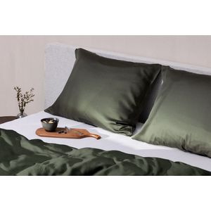CLARYSSE Dekbedovertrek Grace 260x240 cm (bosgroen 3045) zonder slopen