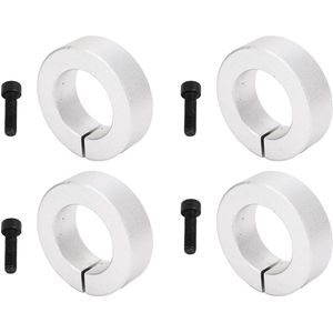 Gedeelde stelringen 25 mm binnendiameter aluminiumlegering diepteaanslagringen klem golfmanchet klemring voor steekwagen banden bolderkar - 4 stuks