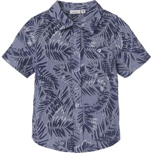 Overhemd - Geweven Stof - Korte Mouwen - Regular Fit - Kruislings Patroon