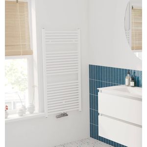 Saqu Fonti Handdoekradiator - 700W - 60x118.5 cm - Mat Wit - Verwarming Badkamer - Handdoekrek Radiator
