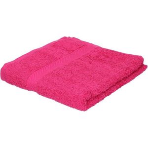 Set van 8x stuks luxe handdoeken fuchsia roze 50 x 90 cm 550 grams - Badkamer textiel badhanddoeken