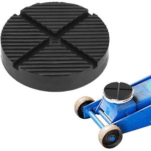 Allecto Plus - Rubberen pad voor autokrik - Universele rubberen pad - Garagekrik accessoire - 125 x 26 mm - Zwart - Voor krikken en hefbruggen - Afmetingen: 125 x 26 mm