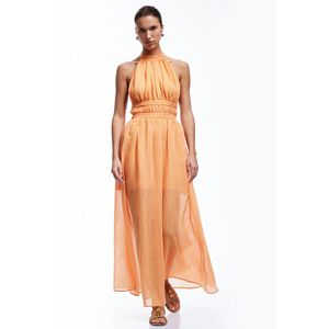 Volledige lengte Fit & Flare-jurk Neckholderkleid