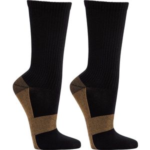 Koper sokken voor diabetici | Antibacterieel | Compressie | Kleur: Zwart | Maat: 39-42 | 2 paar