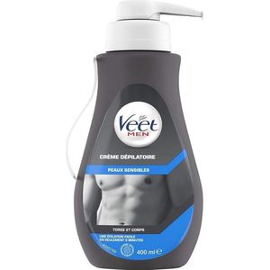 Ontharingscrème voor Gevoelige Huid voor Mannen – 400 ml – Snelle en Eenvoudige Ontharing