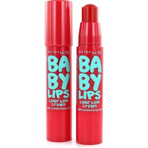 Maybelline - Baby Lips Color Balm Crayon - Candy Red - Lippenbalsem