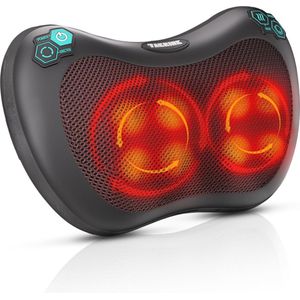 Shiatsu Massagekussen met Verwarming en 8 Knopen voor Diepe Spiermassage