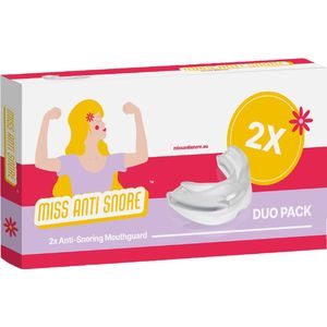 Miss Anti Snurk ™ - Duo Pack - 2x Snurkbeugel voor vrouwen - Anti Snurk Beugel - Anti Snurk Bitje - Eenvoudig op maat te maken - Anti Snurk Producten