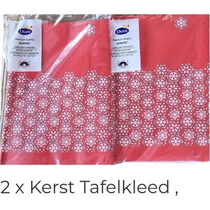 Duni - Wegwerp Tafelkleden - Rood - 84 x 84 cm - Papier