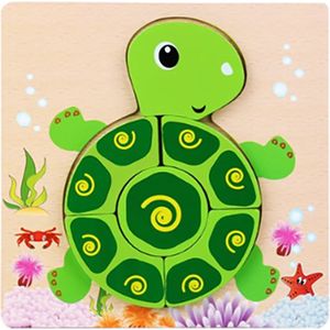 Ainy Montessori legpuzzels - dieren schildpad - educatief speelgoed voor motoriek en vormherkenning | 6 puzzel stukjes | puzzels geschikt voor peuters en kleuters vanaf 1 2 3 4 Jaar - Ideaal kindercadeau voor meisjes en jongens