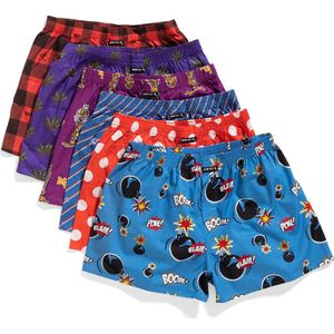 MG-1 - D630 - Boxershorts - Blauw - 6-Pack - Wijde Pasvorm
