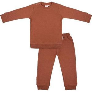 Little Indians Pyjama Katoen Roestbruin Maat 9-12 Maanden