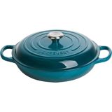 Le Creuset Braadpan Campagnard Signature Deep Teal - ø 30 cm / 3.5 Liter