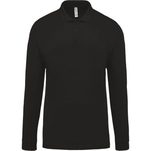 Kariban Piqué-herenpolo lange mouwen K256 - Black - 3XL