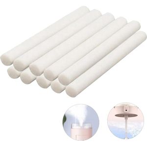 10 Stuks Luchtbevochtiger filter - katoen Navulling - Katoen Wattenstaafje - Filter voor Aroma Diffuser - Lengte 15 cm Diameter 0.8 cm - LOUZIR