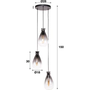 Fizz hanglamp 3L druppel