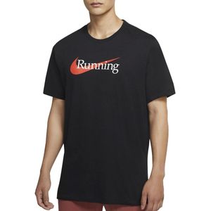 Nike Dri-FIT Shirt  Sportshirt - Maat S  - Mannen - zwart/wit/rood