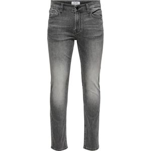 Only & Sons Jeans Onsloom Slim Zip Sweat Grey St 7103 22017103 Grey Denim Mannen Maat - W31 X L32