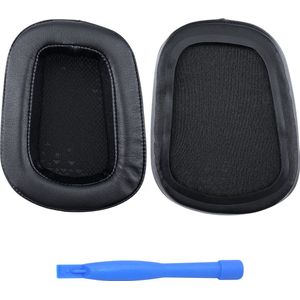 Vervangende Oorkussens voor Logitech G35, G230, G231, G233, G332, G430, G431, G432, G433, G533, G633, G633S, G635, G930, G933, G933S, G935 Hoofdtelefoon van MMOBIEL – Protein PU Oorkussens – Zwart