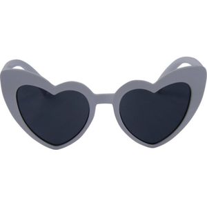 Hidzo Harten Kinderzonnebril Wit - UV400 - Zwarte Glazen