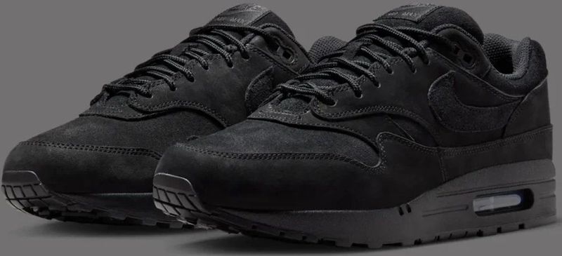 Nike - Air Max 1 Premium - Herenschoenen - Zwart