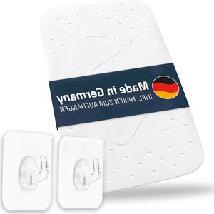 Badmat Step ca. 38x72 cm - wit - TPE - incl. 2 haken - PVC-vrij - TÜV getest - Made in Germany .