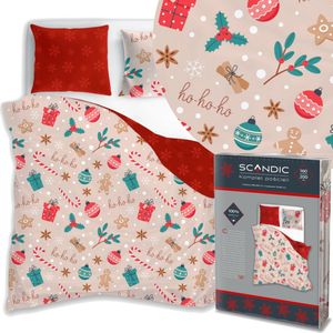 Kerst Dekbedovertrek Katoen 160x200 cm - Cadeau Idee