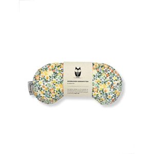 Oogmasker warmtekussen - Groene bloemen - Duurzaam cadeau - Kersenpitten - Meditatiekussen - Oogkussen - Yoga - Meditatie - Ontspanning - Migraine
