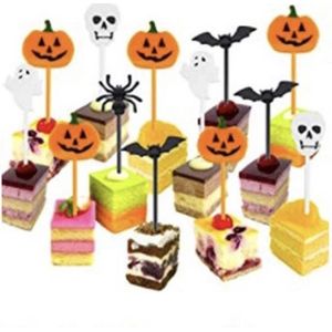 Akyol - halloween - cocktailprikkers - 12 stuks - halloween versiering - cupcake decoratie halloween - cupcake toppers - cupcake - halloween - feest halloween - horror - spook cupcake - halloween party - topper halloween