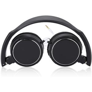 Foldable Over Ear Headphones, Foldable Compact Wired Stereo HiFi Music Headphones with TF Card, Auto FM Search, EQ Sound Switching Function
