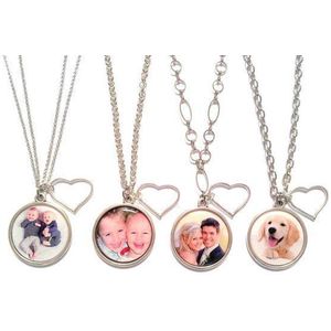 Jewellicious Designs Foto sieraad ketting Lots of Love - zilver - hart - 88 cm