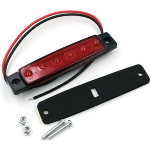 Zij markeringslamp 12v 6LED ROOD