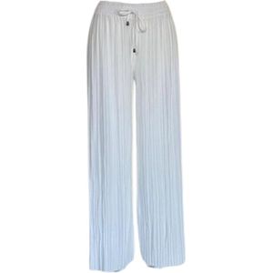 Hoogwaardige Dames Flare Broek / Pants | Flared Pantalon | Wit - Maat XL