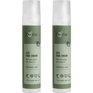 Derma Eco Man Hydrate - Gezichtscrème - 2x - Natuurlijk - Verzorgend - Intensief