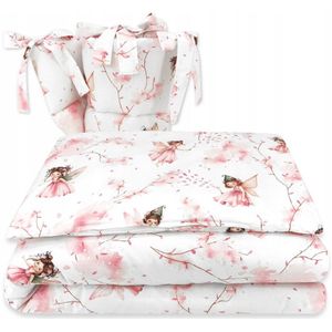 Miminu Kinderbeddengoed 3-delig 135x100cm Roze Feeën